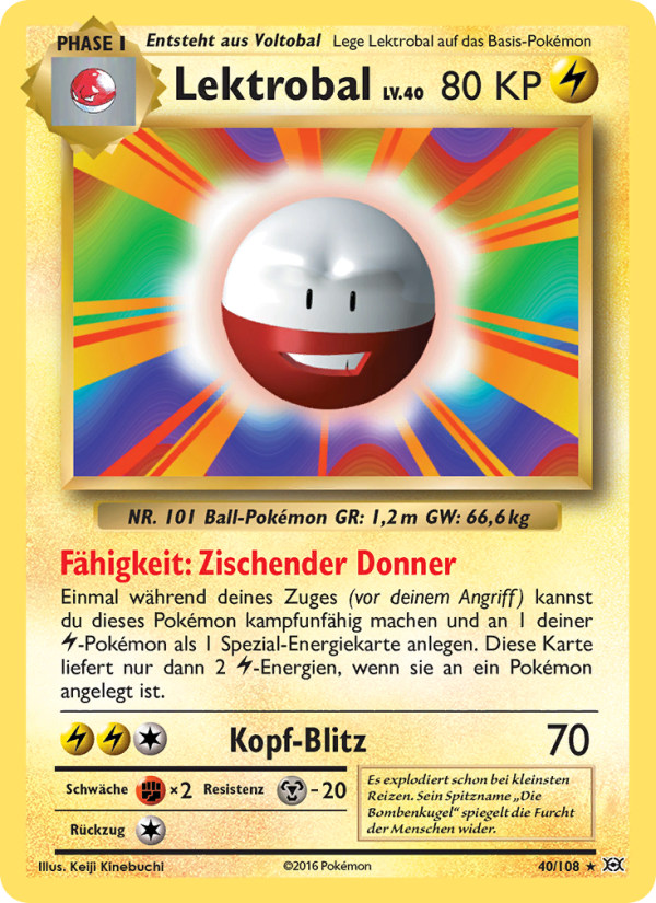 Lektrobal 40 — Evolutions (German Pokémon TCG card)