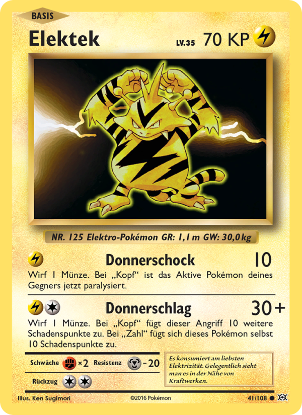 Elektek 41 — Evolutions (German Pokémon TCG card)