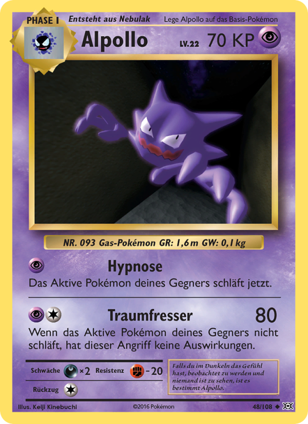 Alpollo 48 — Evolutions (German Pokémon TCG card)