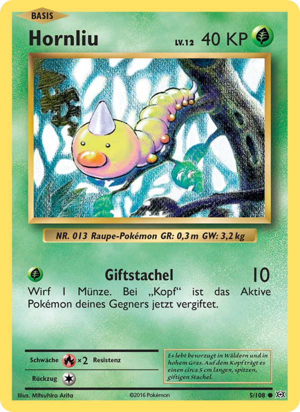 Hornliu 5 — Evolutions (German Pokémon TCG card)