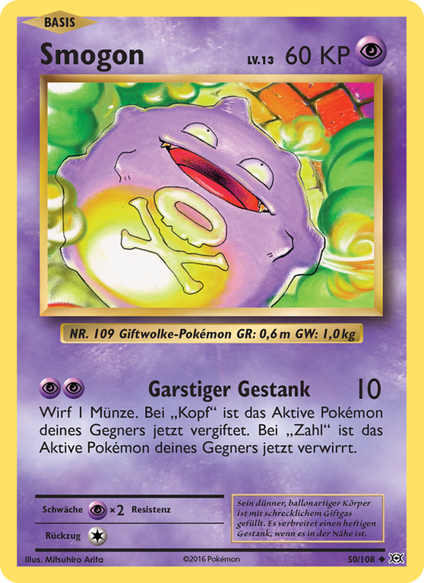 Smogon 50 — Evolutions (German Pokémon TCG card)