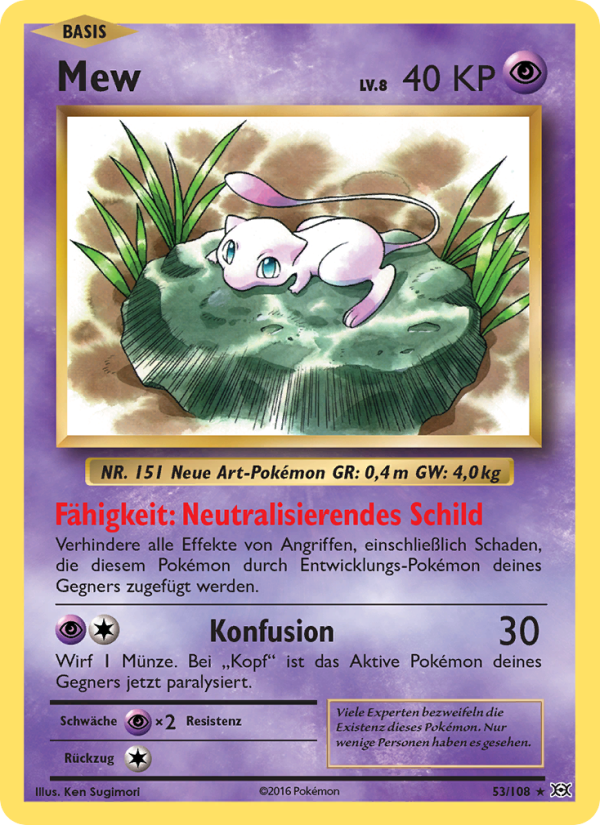 Mew 53 — Evolutions (German Pokémon TCG card)
