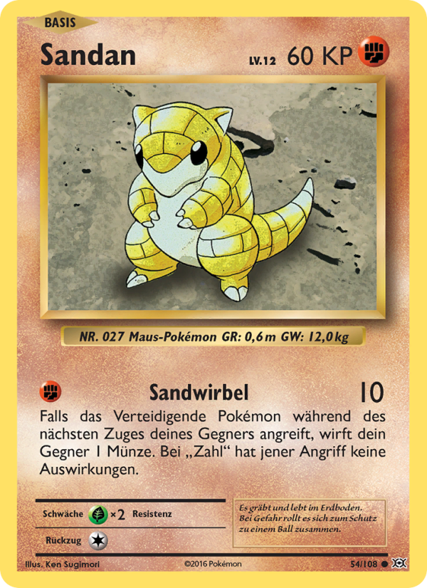 Sandan 54 — Evolutions (German Pokémon TCG card)