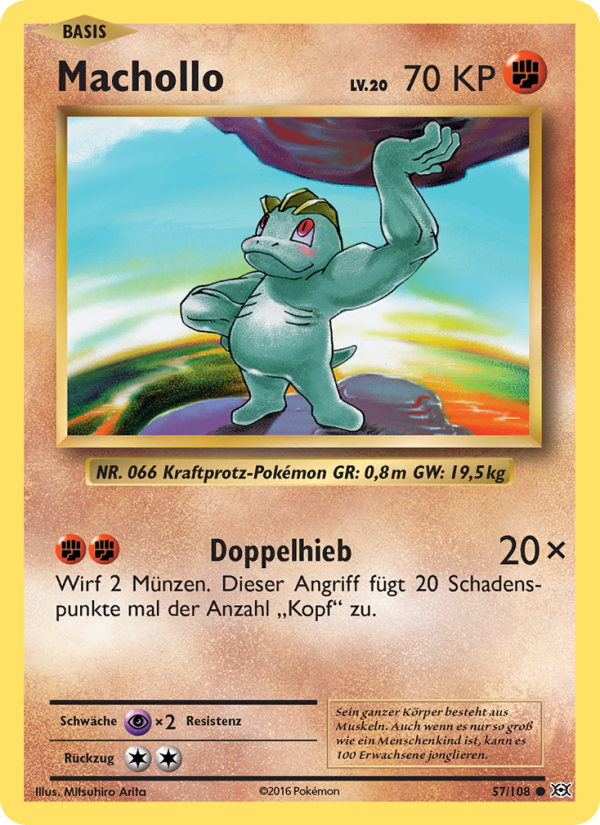 Machollo 57 — Evolutions (German Pokémon TCG card)
