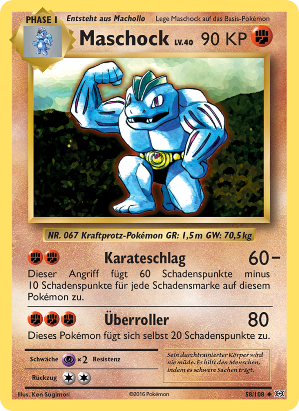Maschock 58 — Evolutions (German Pokémon TCG card)