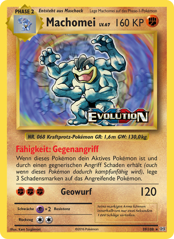 Machomei 59 — Evolutions (German Pokémon TCG card)