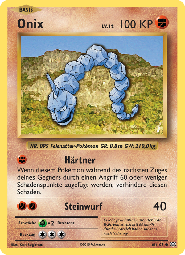 Onix 61 — Evolutions (German Pokémon TCG card)