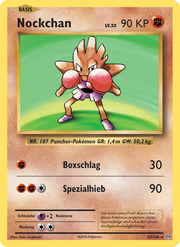 Nockchan 62 — Evolutions (German Pokémon TCG card)