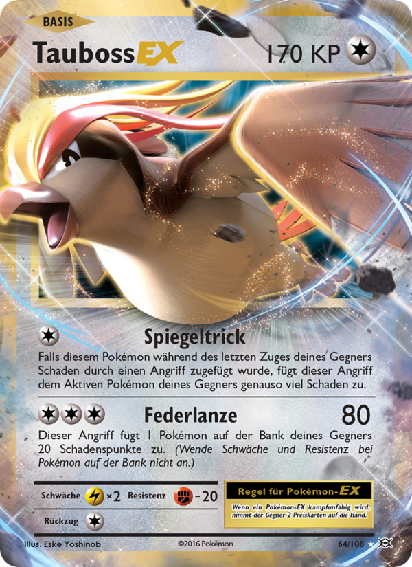 Tauboss EX 64 — Evolutions (German Pokémon TCG card)