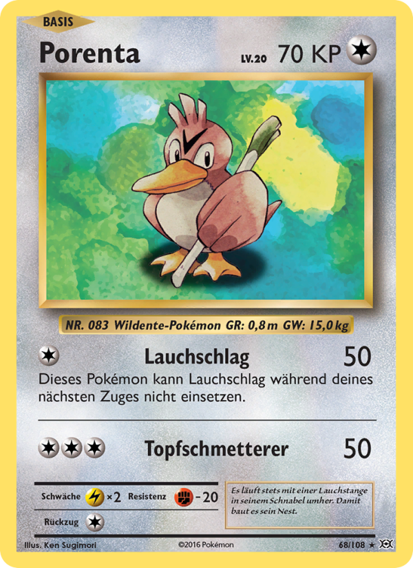 Porenta 68 — Evolutions (German Pokémon TCG card)