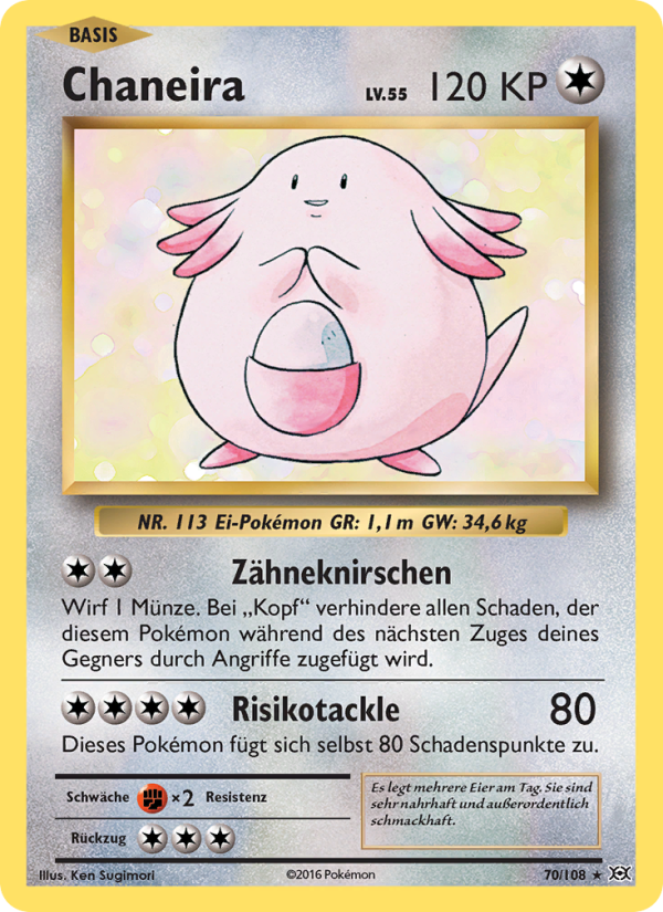 Chaneira 70 — Evolutions (German Pokémon TCG card)