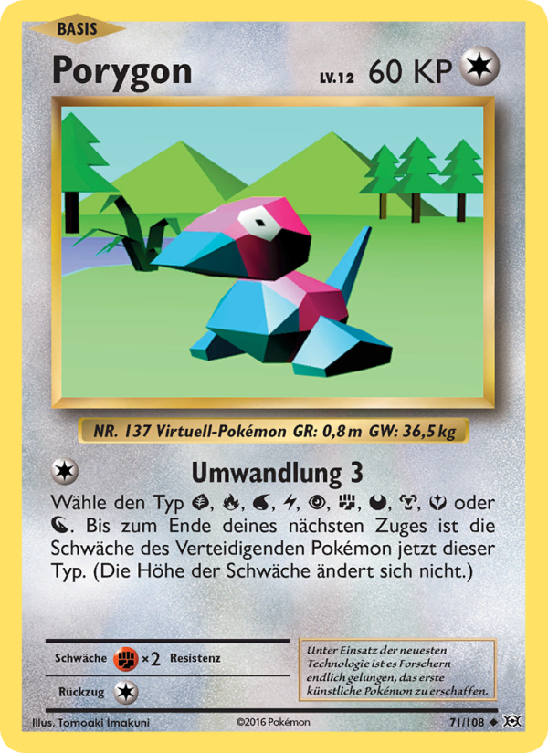 Porygon 71 — Evolutions (German Pokémon TCG card)