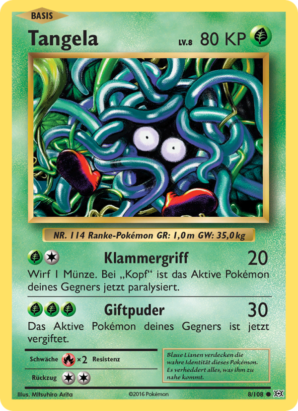 Tangela 8 — Evolutions (German Pokémon TCG card)