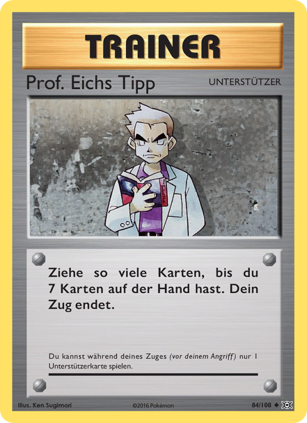 Prof. Eichs Tipp 84 — Evolutions (German Pokémon TCG card)