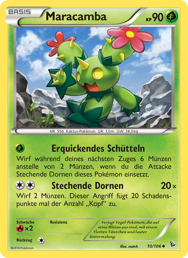 Maracamba 10 — Flashfire (German Pokémon TCG card)