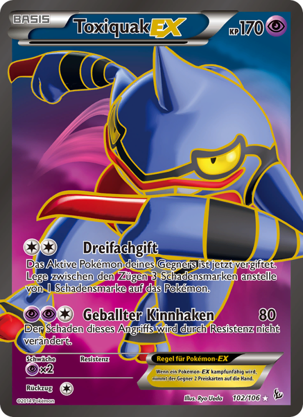 Toxiquak EX 102 — Flashfire (German Pokémon TCG card)