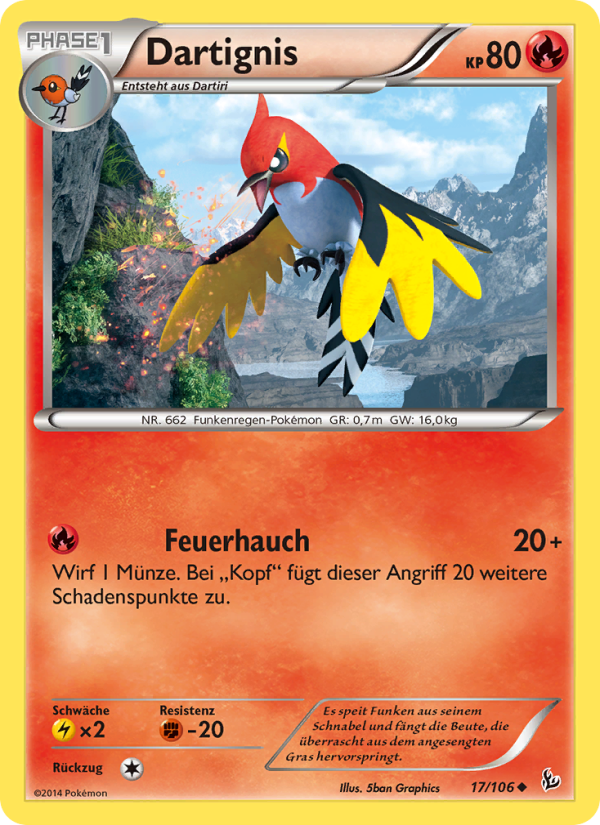 Dartignis 17 — Flashfire (German Pokémon TCG card)