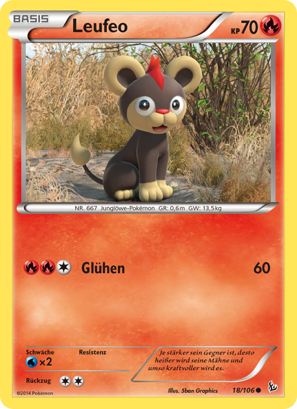 Leufeo 18 — Flashfire (German Pokémon TCG card)