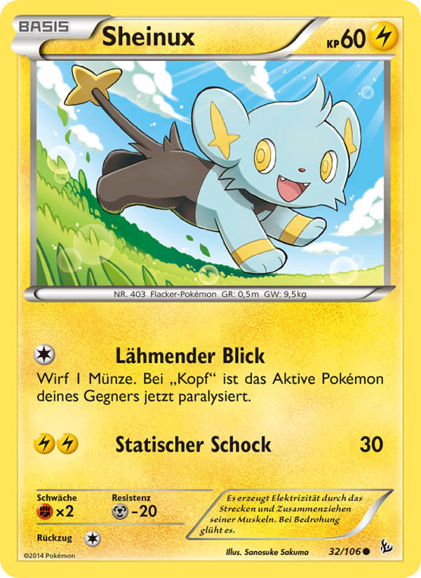 Sheinux 32 — Flashfire (German Pokémon TCG card)