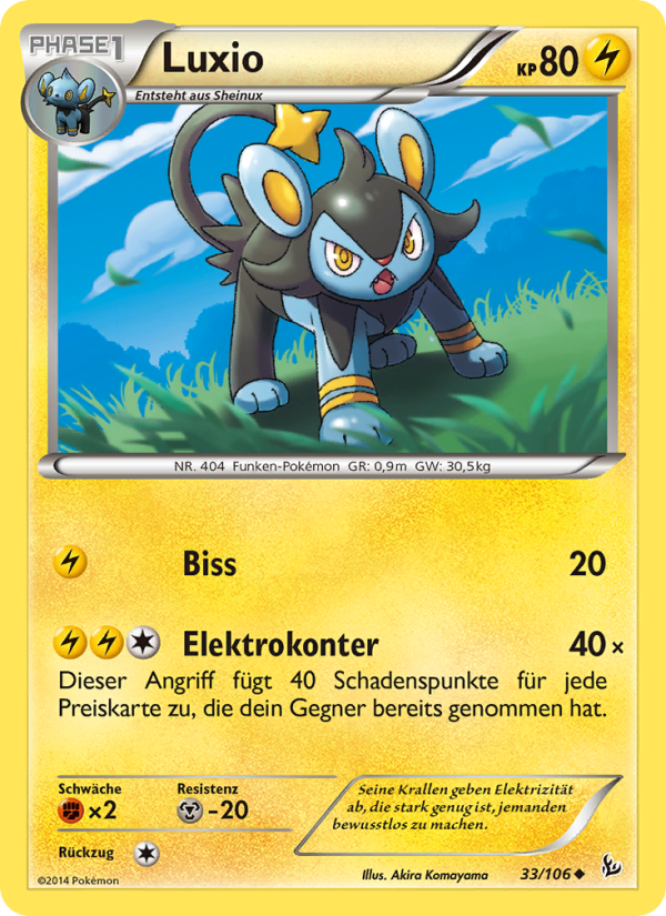 Luxio 33 — Flashfire (German Pokémon TCG card)