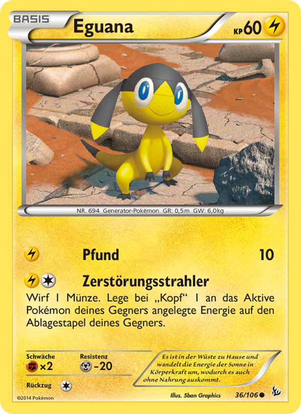 Eguana 36 — Flashfire (German Pokémon TCG card)