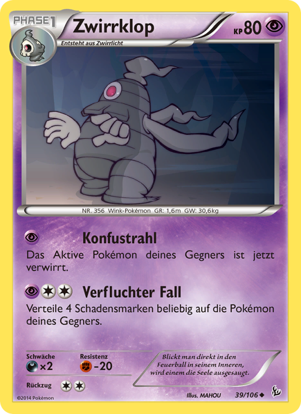 Zwirrklop 39 — Flashfire (German Pokémon TCG card)