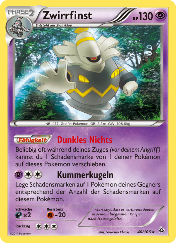 Zwirrfinst 40 — Flashfire (German Pokémon TCG card)