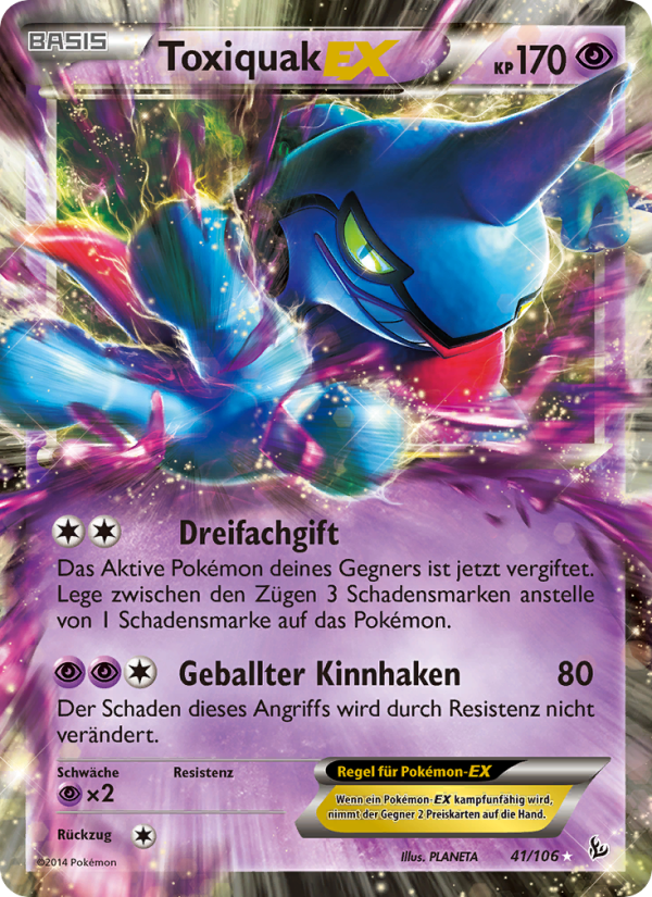 Toxiquak EX 41 — Flashfire (German Pokémon TCG card)
