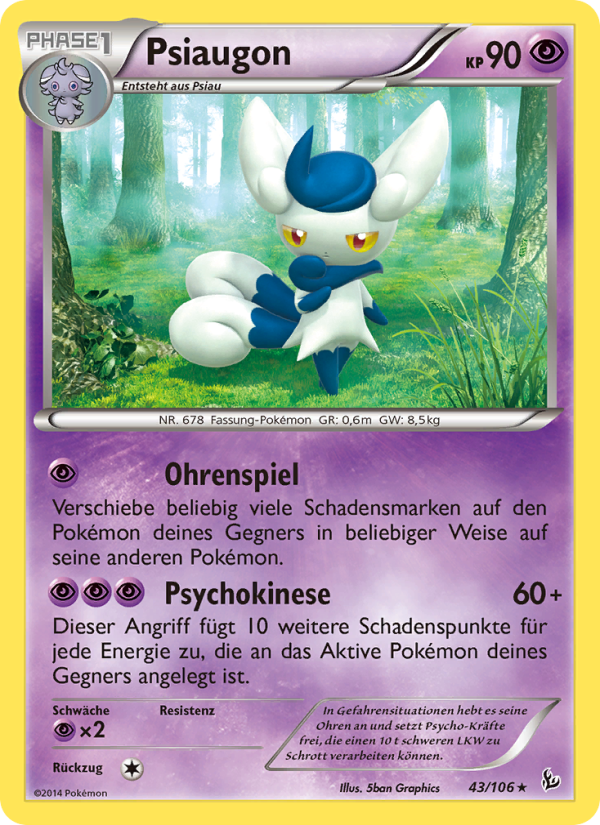 Psiaugon 43 — Flashfire (German Pokémon TCG card)