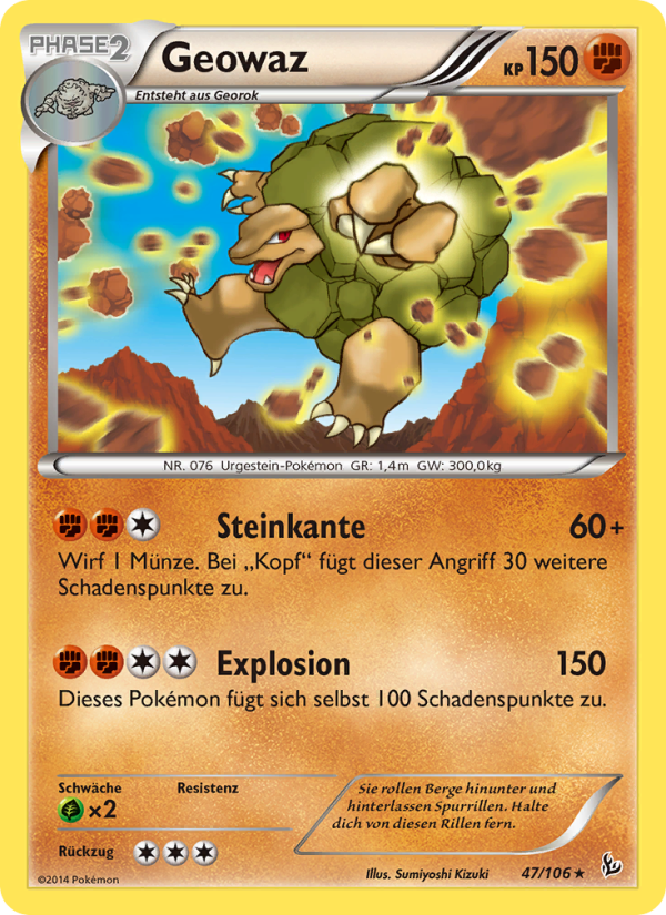 Geowaz 47 — Flashfire (German Pokémon TCG card)