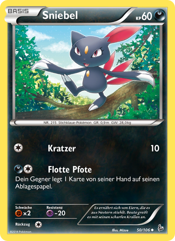 Sniebel 50 — Flashfire (German Pokémon TCG card)