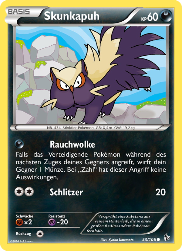 Skunkapuh 53 — Flashfire (German Pokémon TCG card)