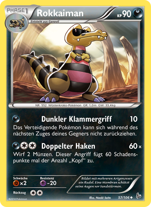 Rokkaiman 57 — Flashfire (German Pokémon TCG card)