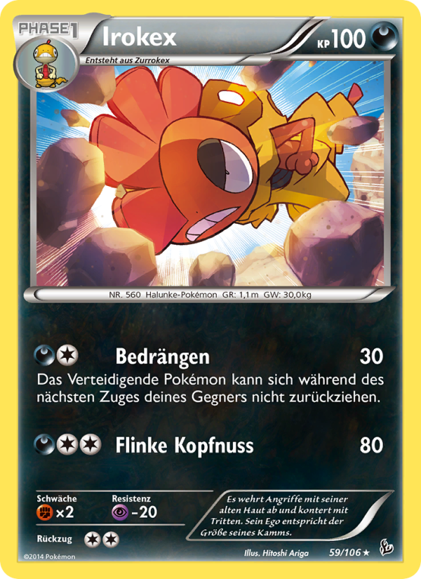 Irokex 59 — Flashfire (German Pokémon TCG card)