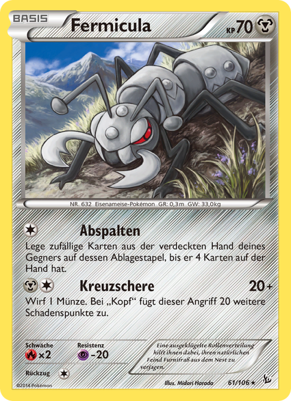 Fermicula 61 — Flashfire (German Pokémon TCG card)