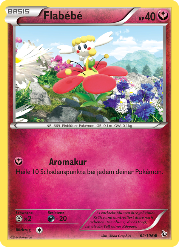 Flabébé 62 — Flashfire (German Pokémon TCG card)