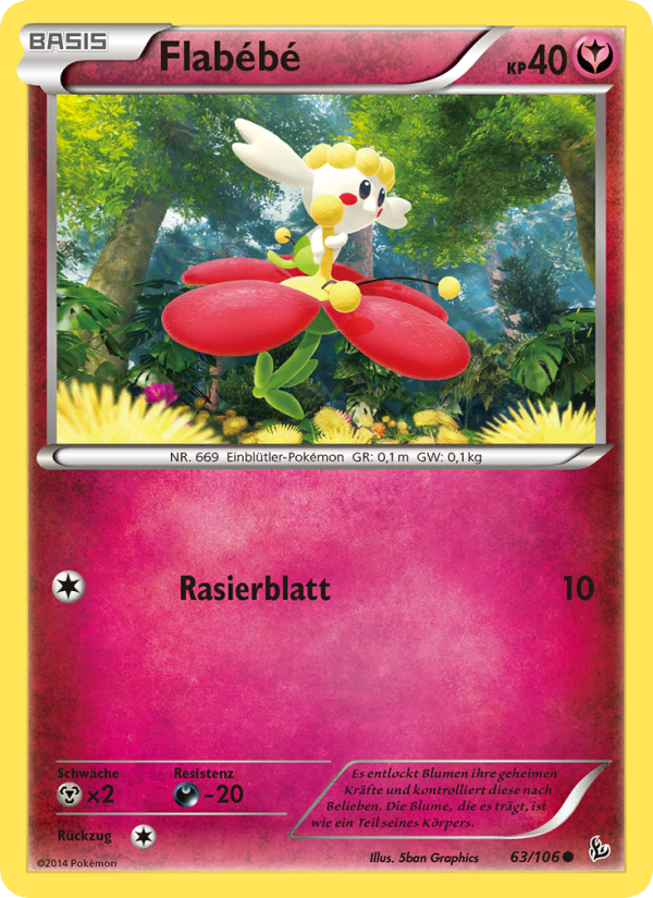 Flabébé 63 — Flashfire (German Pokémon TCG card)