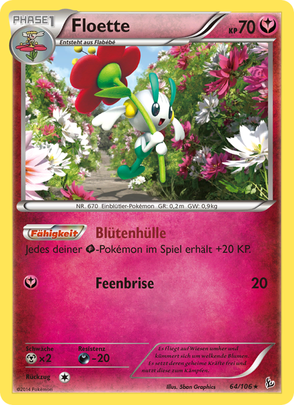 Floette 64 — Flashfire (German Pokémon TCG card)