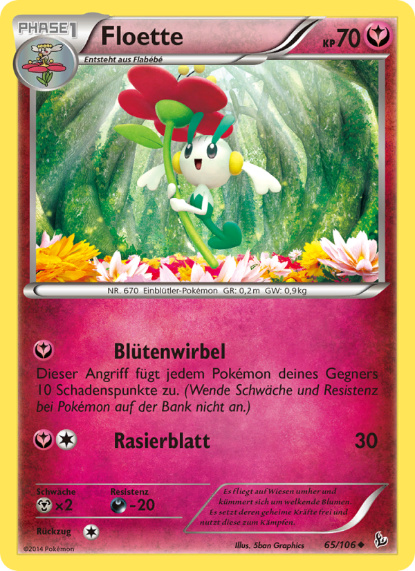 Floette 65 — Flashfire (German Pokémon TCG card)