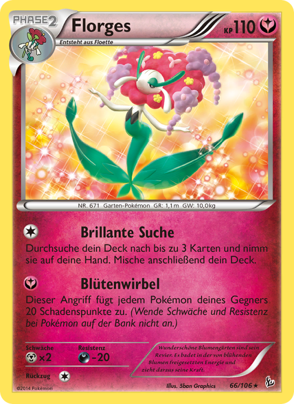 Florges 66 — Flashfire (German Pokémon TCG card)
