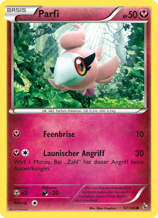 Parfi 67 — Flashfire (German Pokémon TCG card)