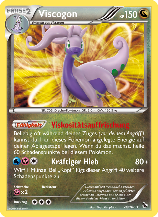 Viscogon 74 — Flashfire (German Pokémon TCG card)