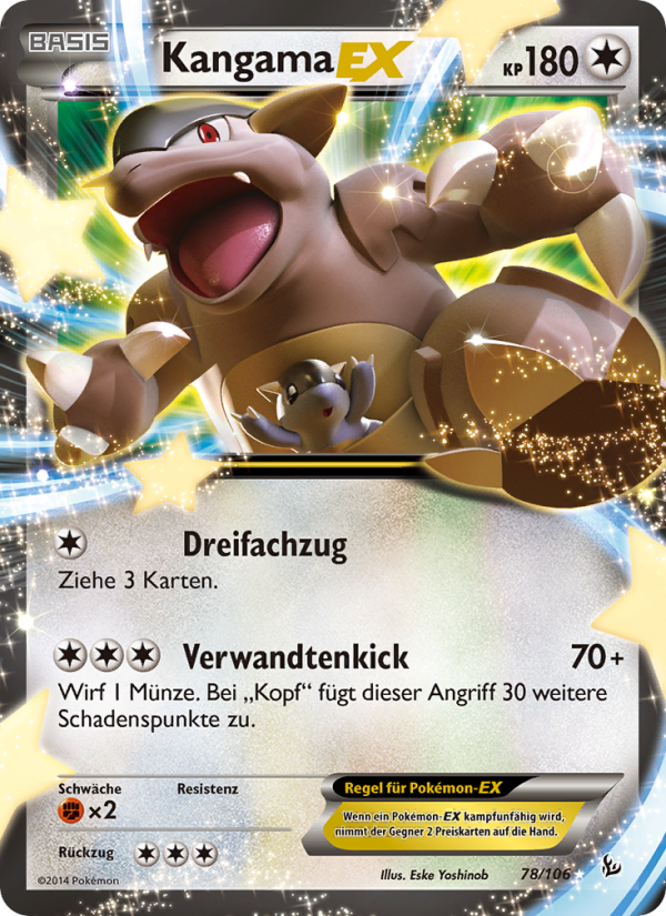 Kangama EX 78 — Flashfire (German Pokémon TCG card)