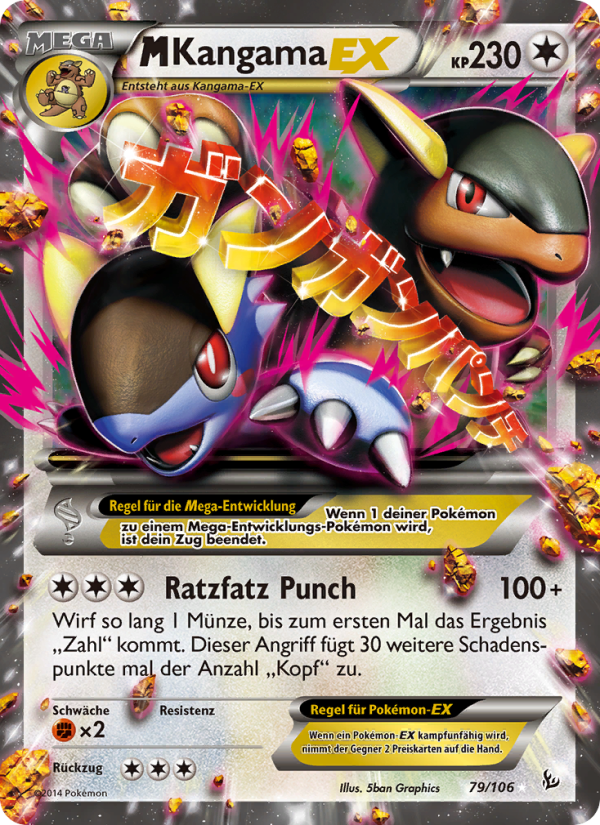 M-Kangama EX 79 — Flashfire (German Pokémon TCG card)
