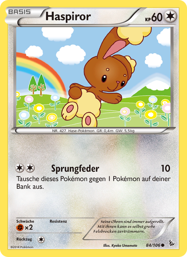 Haspiror 84 — Flashfire (German Pokémon TCG card)