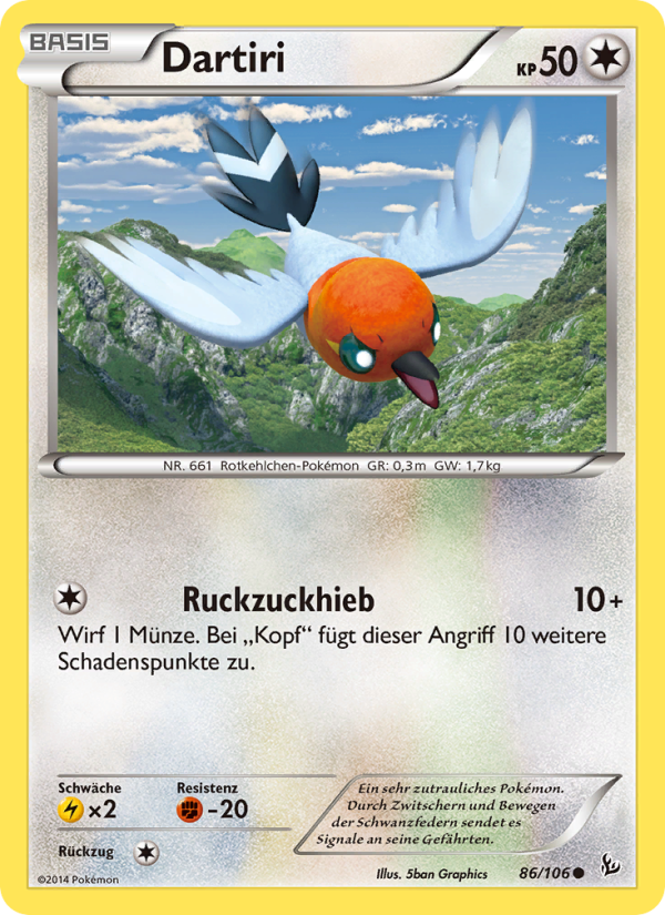 Dartiri 86 — Flashfire (German Pokémon TCG card)