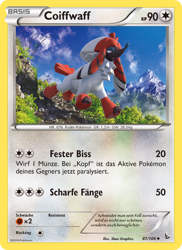Coiffwaff 87 — Flashfire (German Pokémon TCG card)