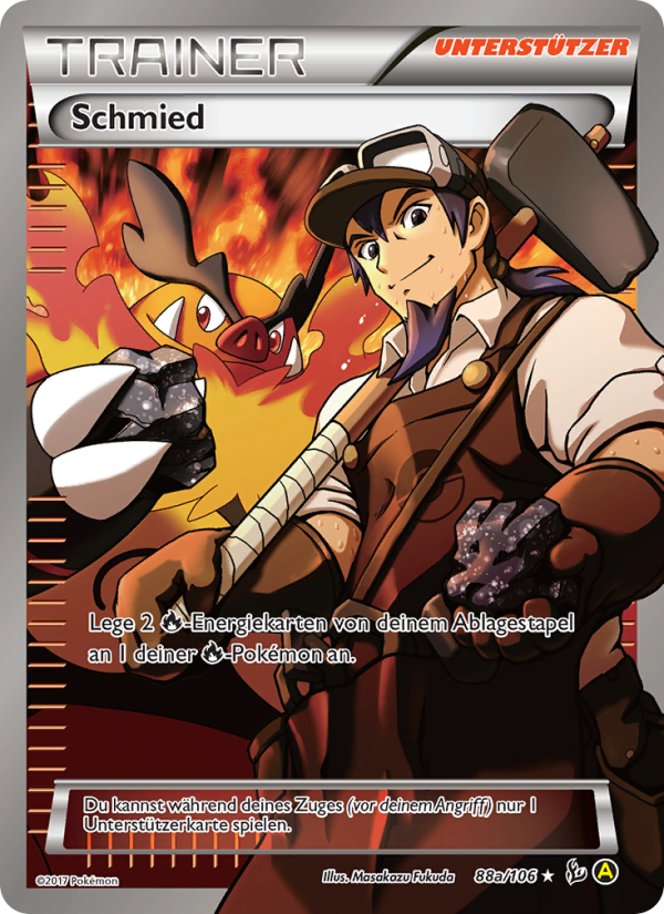 Schmied 88a — Flashfire (German Pokémon TCG card)