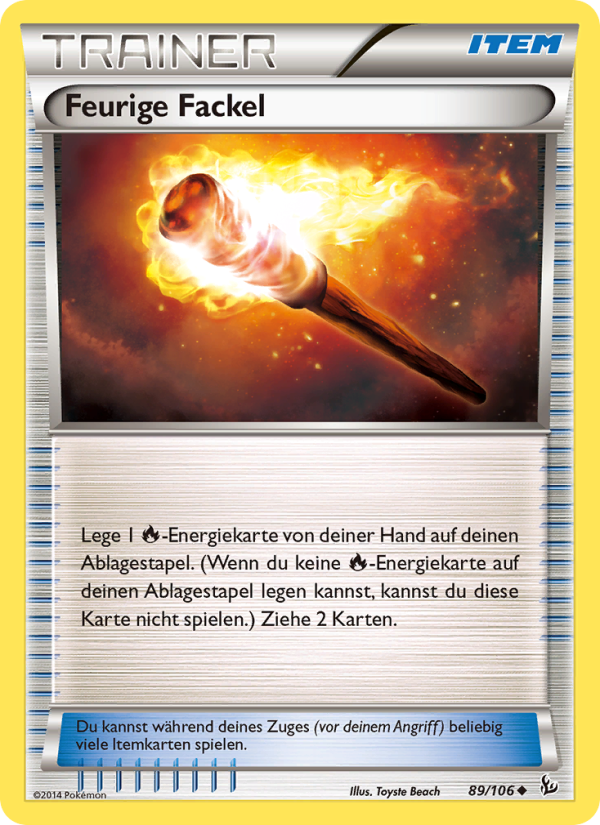 Feurige Fackel 89 — Flashfire (German Pokémon TCG card)