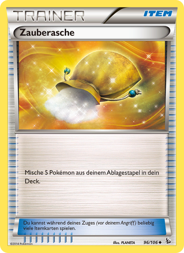 Zauberasche 96 — Flashfire (German Pokémon TCG card)